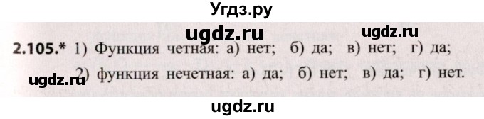 ГДЗ (Решебник №2) по алгебре 9 класс Арефьева И.Г. / глава 2 / упражнение / 2.105