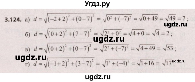 ГДЗ (Решебник №2) по алгебре 9 класс Арефьева И.Г. / глава 3 / упражнение / 3.124