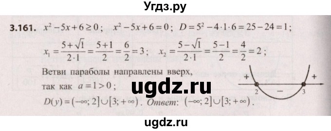 ГДЗ (Решебник №2) по алгебре 9 класс Арефьева И.Г. / глава 3 / упражнение / 3.161