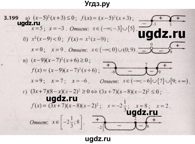 ГДЗ (Решебник №2) по алгебре 9 класс Арефьева И.Г. / глава 3 / упражнение / 3.199