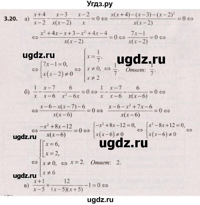 ГДЗ (Решебник №2) по алгебре 9 класс Арефьева И.Г. / глава 3 / упражнение / 3.20