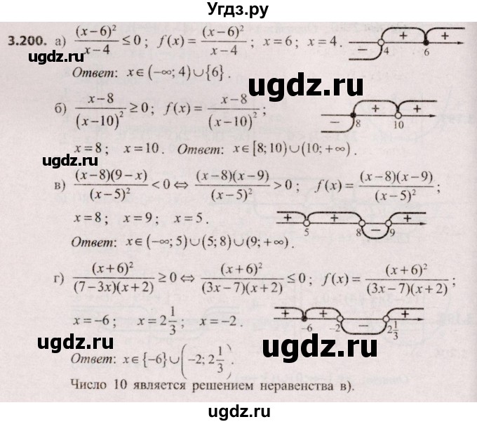 ГДЗ (Решебник №2) по алгебре 9 класс Арефьева И.Г. / глава 3 / упражнение / 3.200
