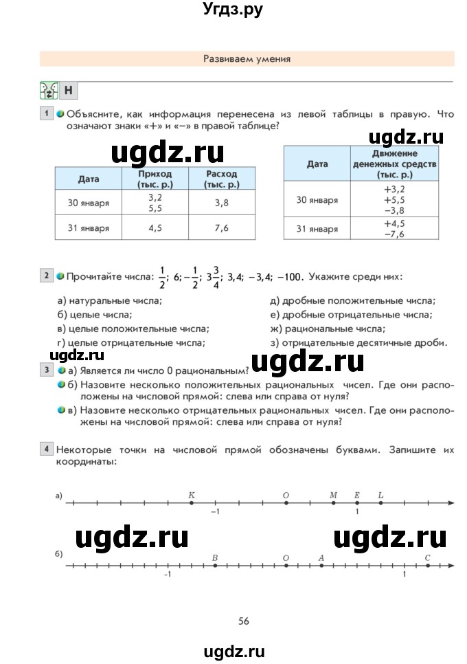 ГДЗ (Учебник) по математике 6 класс Козлова С.А. / часть 2. страница / 56