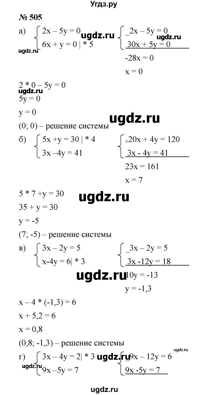 ГДЗ (Решебник) по алгебре 8 класс Бунимович Е.А. / упражнение / 505