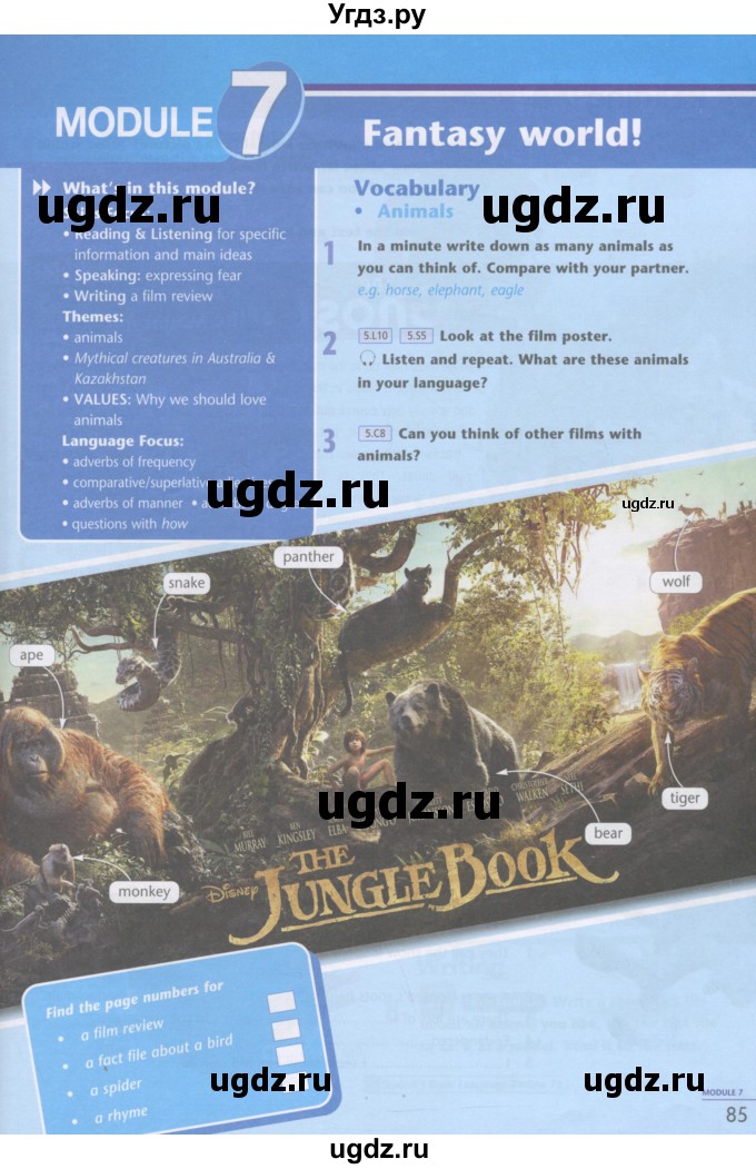 ГДЗ (Учебник) по английскому языку 5 класс (Excel ) Эванс В. / страница / 85