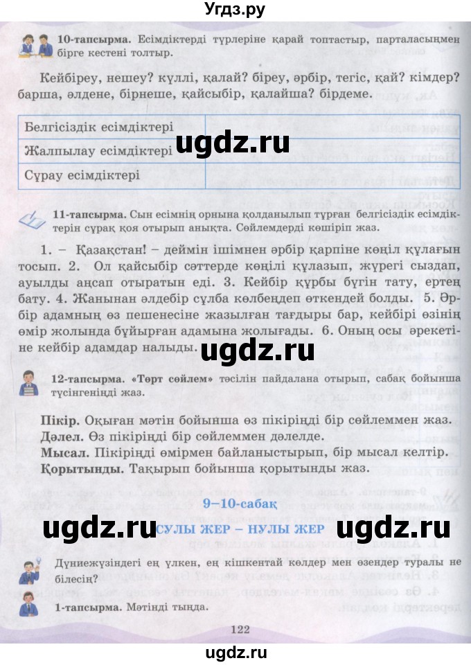 ГДЗ (Учебник) по казахскому языку 6 класс Аринова Б.А. / страница / 122