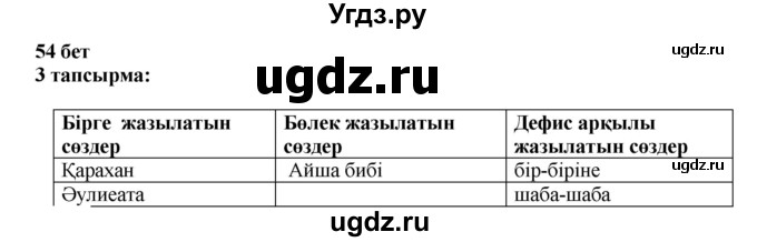 ГДЗ (Решебник) по казахскому языку 6 класс Аринова Б.А. / страница / 54