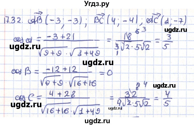 ГДЗ (Решебник) по геометрии 9 класс Мерзляк А.Г. / параграф 17 / 17.32