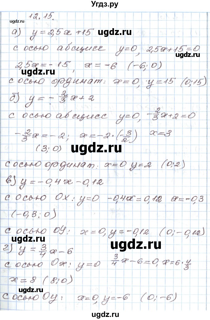 ГДЗ (Решебник) по алгебре 7 класс Мордкович А.Г. / параграф 12 / 12.15