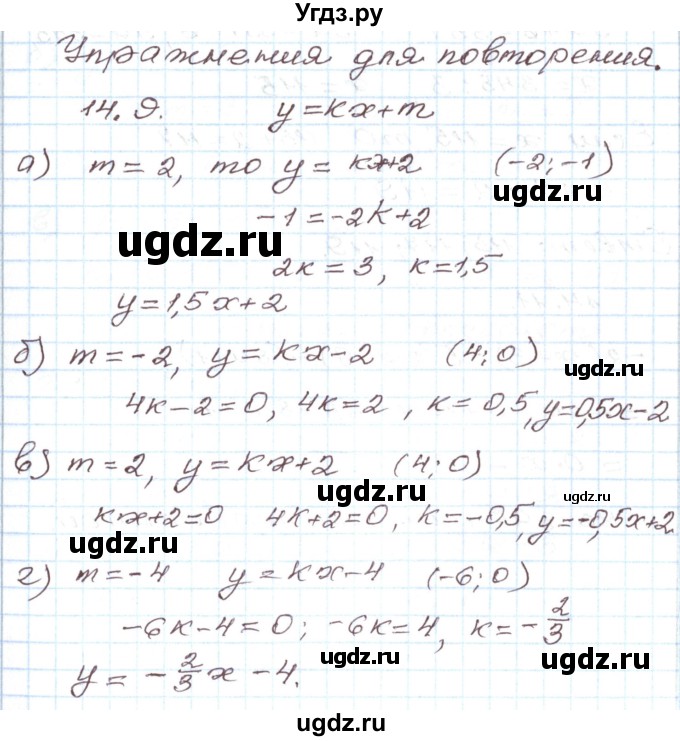 ГДЗ (Решебник) по алгебре 7 класс Мордкович А.Г. / параграф 14 / 14.9