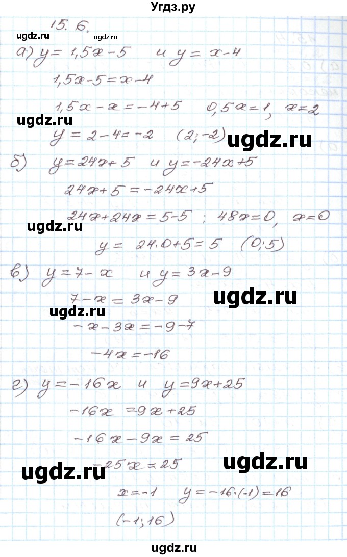 ГДЗ (Решебник) по алгебре 7 класс Мордкович А.Г. / параграф 15 / 15.6
