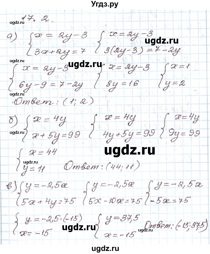 ГДЗ (Решебник) по алгебре 7 класс Мордкович А.Г. / параграф 17 / 17.2