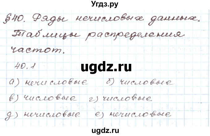 ГДЗ (Решебник) по алгебре 7 класс Мордкович А.Г. / параграф 40 / 40.1