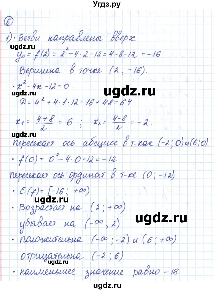 ГДЗ (Решебник) по алгебре 9 класс (рабочая тетрадь) Мерзляк А.Г. / параграф 11 / 6