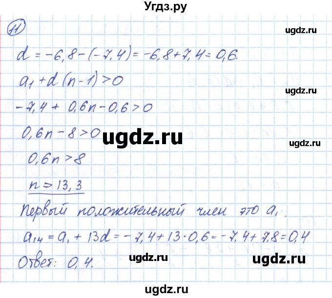 ГДЗ (Решебник) по алгебре 9 класс (рабочая тетрадь) Мерзляк А.Г. / параграф 22 / 11