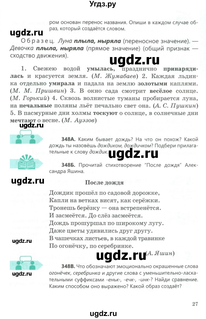 ГДЗ (Учебник) по русскому языку 5 класс Сабитова З.К. / часть 2. страница / 27