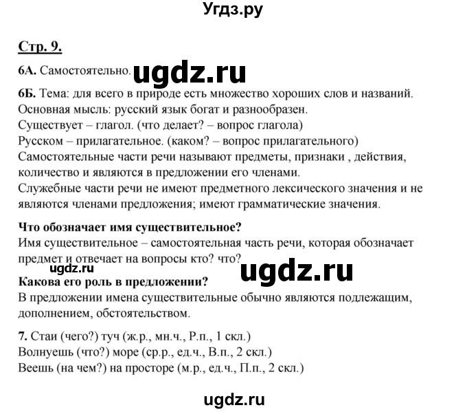 ГДЗ (Решебник) по русскому языку 5 класс Сабитова З.К. / часть 1. страница / 9