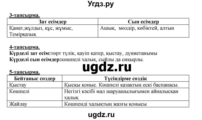 ГДЗ (Решебник) по казахскому языку 5 класс Даулетбекова	Ж. / страница / 151(продолжение 2)