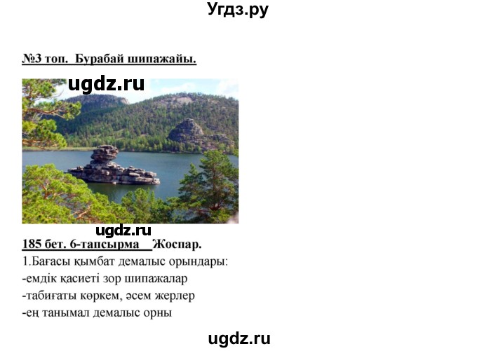 ГДЗ (Решебник) по казахскому языку 5 класс Даулетбекова	Ж. / страница / 185