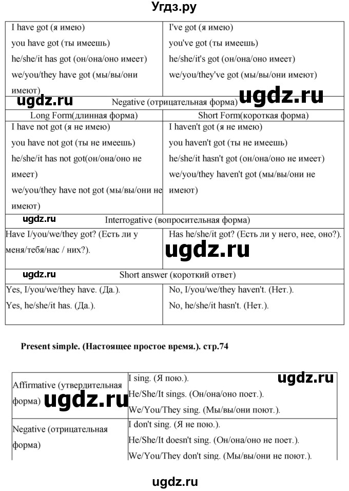 ГДЗ (Решебник) по английскому языку 7 класс (рабочая тетрадь Excel) Эванс В. / страница / 74(продолжение 3)