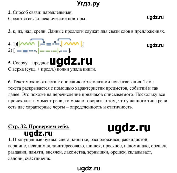 ГДЗ (Решебник) по русскому языку 7 класс (рабочая тетрадь) Склярова В.Л. / часть 2. страница / 32-33