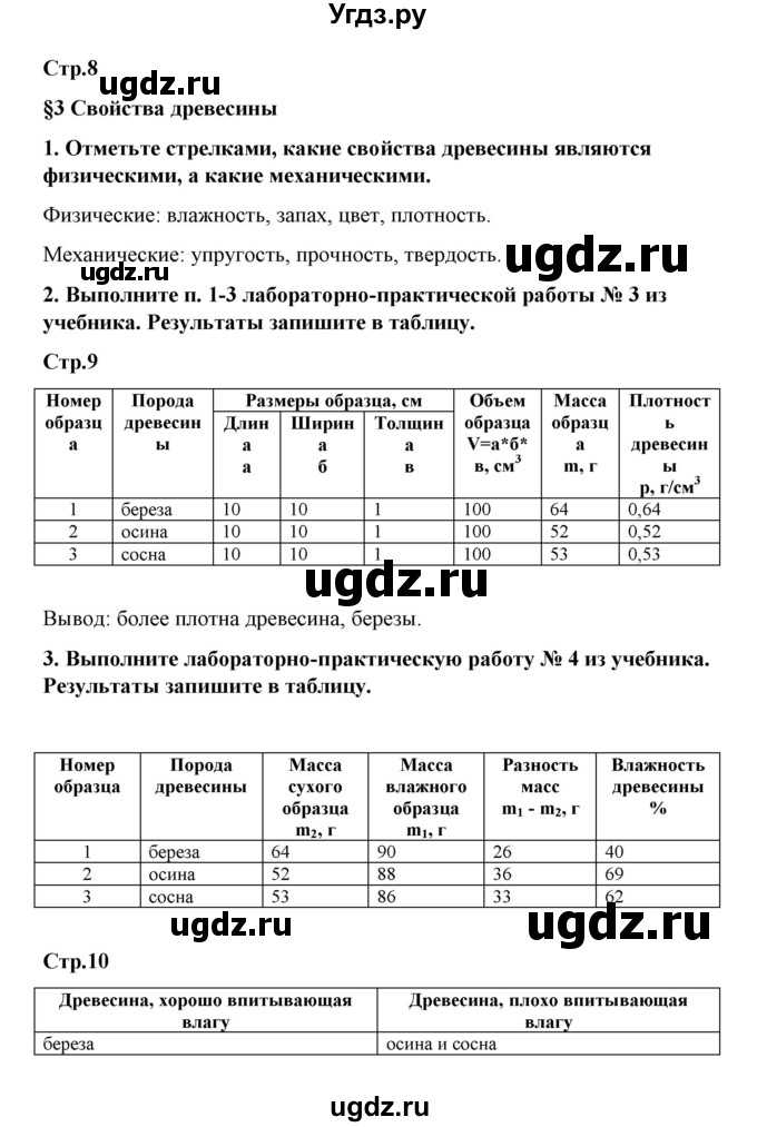 ГДЗ (Решебник) по технологии 6 класс (рабочая тетрадь) Тищенко А.Т. / параграф / 3