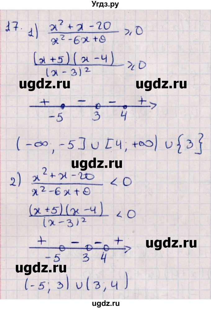 ГДЗ (Решебник №1) по алгебре 10 класс Мерзляк А.Г. / упражнение / 17