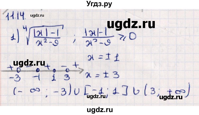 ГДЗ (Решебник №1) по алгебре 10 класс Мерзляк А.Г. / §11 / 11.14