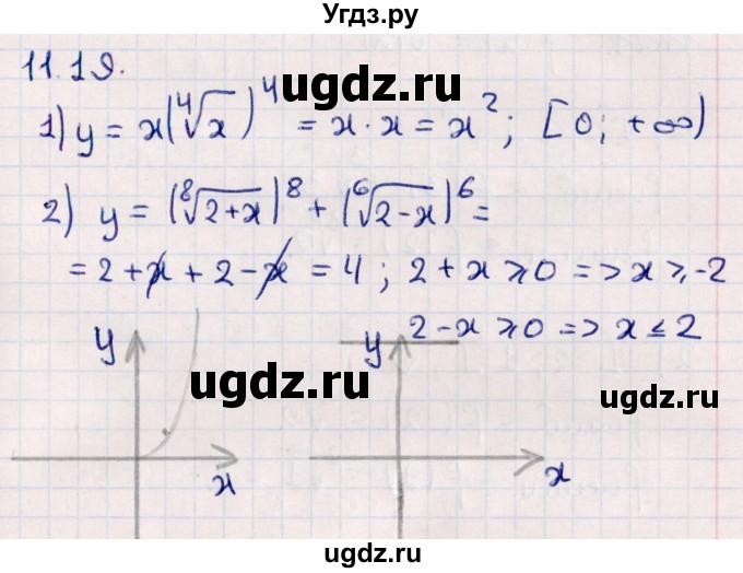 ГДЗ (Решебник №1) по алгебре 10 класс Мерзляк А.Г. / §11 / 11.19