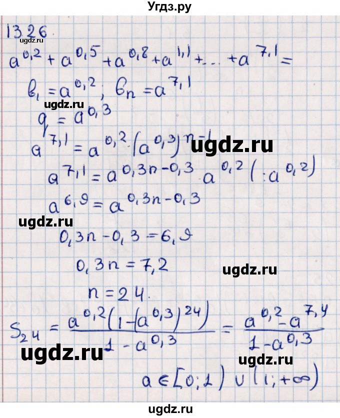 ГДЗ (Решебник №1) по алгебре 10 класс Мерзляк А.Г. / §13 / 13.26