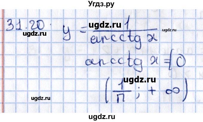 ГДЗ (Решебник №1) по алгебре 10 класс Мерзляк А.Г. / §31 / 31.20
