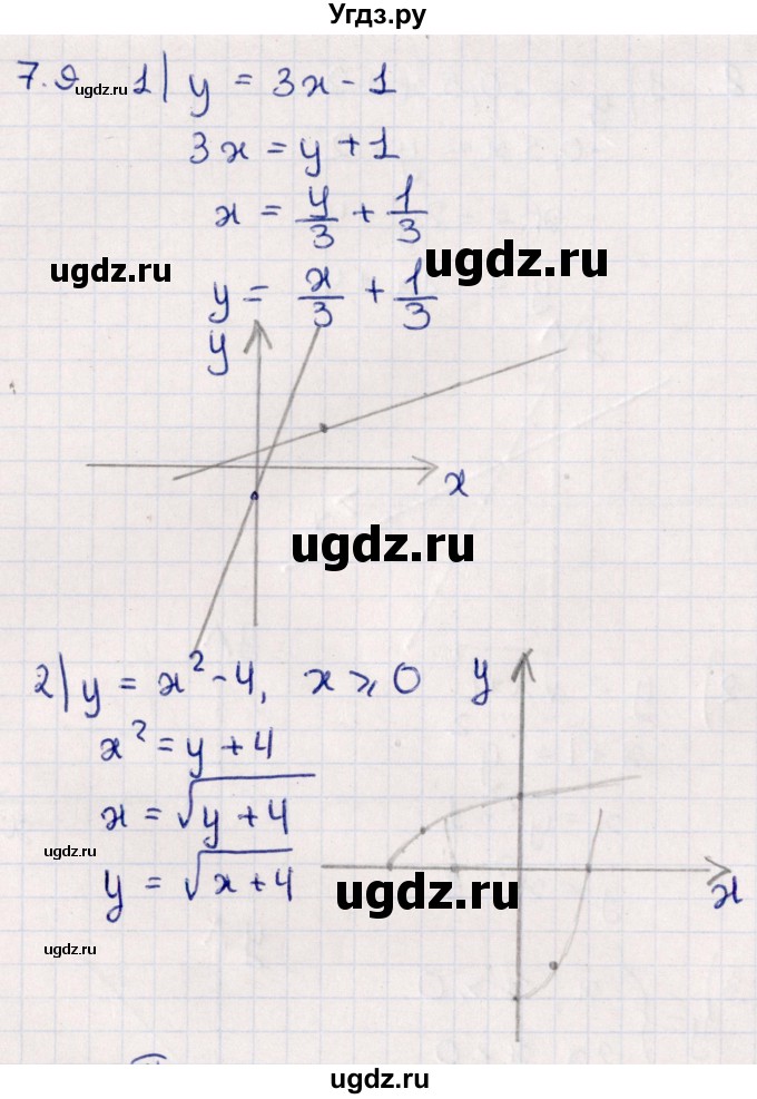 ГДЗ (Решебник №1) по алгебре 10 класс Мерзляк А.Г. / §7 / 7.9