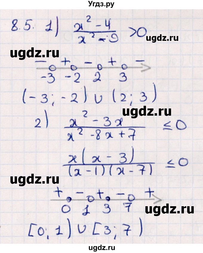 ГДЗ (Решебник №1) по алгебре 10 класс Мерзляк А.Г. / §8 / 8.5