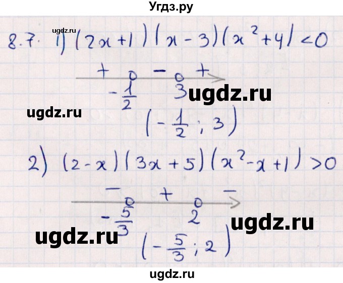 ГДЗ (Решебник №1) по алгебре 10 класс Мерзляк А.Г. / §8 / 8.7