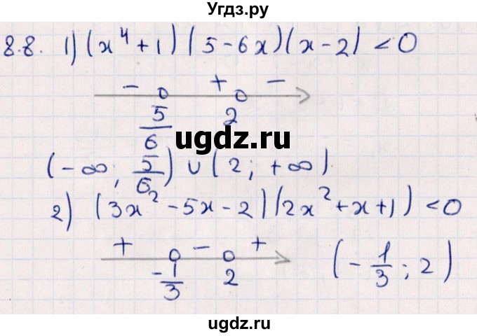 ГДЗ (Решебник №1) по алгебре 10 класс Мерзляк А.Г. / §8 / 8.8