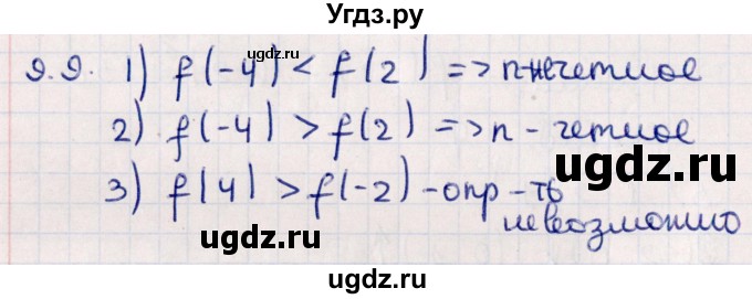 ГДЗ (Решебник №1) по алгебре 10 класс Мерзляк А.Г. / §9 / 9.9