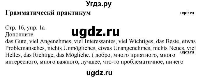 ГДЗ (Решебник) по немецкому языку 10 класс (рабочая тетрадь) Будько А.Ф. / страница / 16