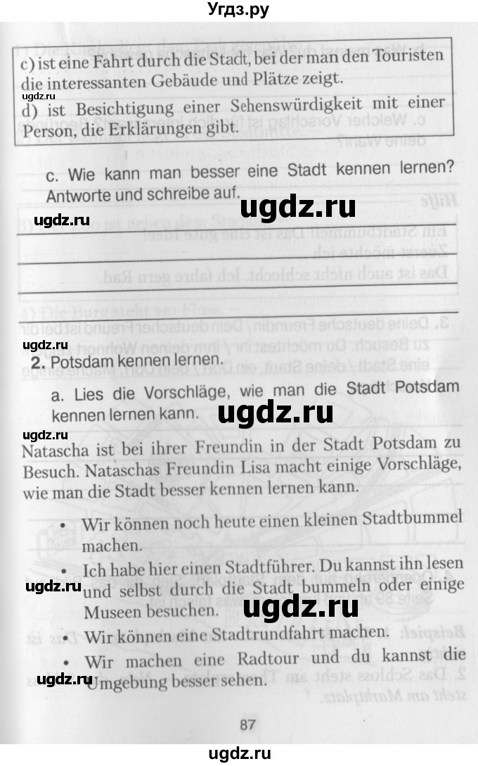 ГДЗ (Учебник) по немецкому языку 7 класс (рабочая тетрадь) Будько А.Ф. / страница / 87