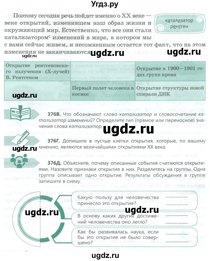 ГДЗ (Учебник) по русскому языку 8 класс Сабитова З.К. / упражнение / 376(продолжение 2)