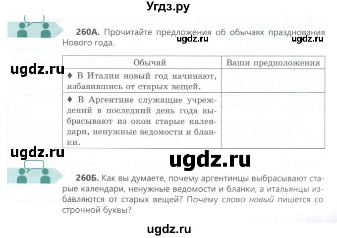 ГДЗ (Учебник) по русскому языку 6 класс Сабитова З.К. / упражнение / 260