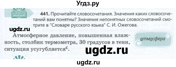 ГДЗ (Учебник) по русскому языку 6 класс Сабитова З.К. / упражнение / 441