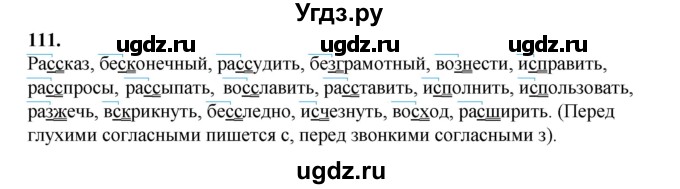 ГДЗ (Решебник) по русскому языку 6 класс Сабитова З.К. / упражнение / 111