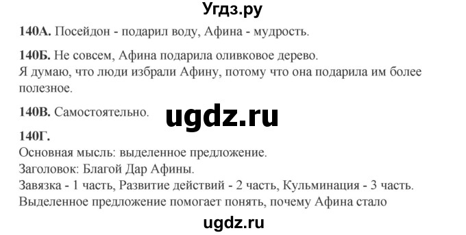 ГДЗ (Решебник) по русскому языку 6 класс Сабитова З.К. / упражнение / 140