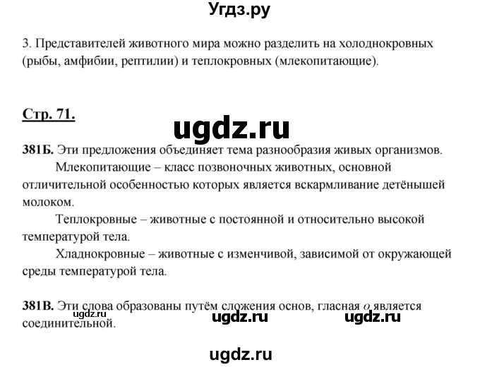 ГДЗ (Решебник) по русскому языку 6 класс Сабитова З.К. / упражнение / 381(продолжение 2)