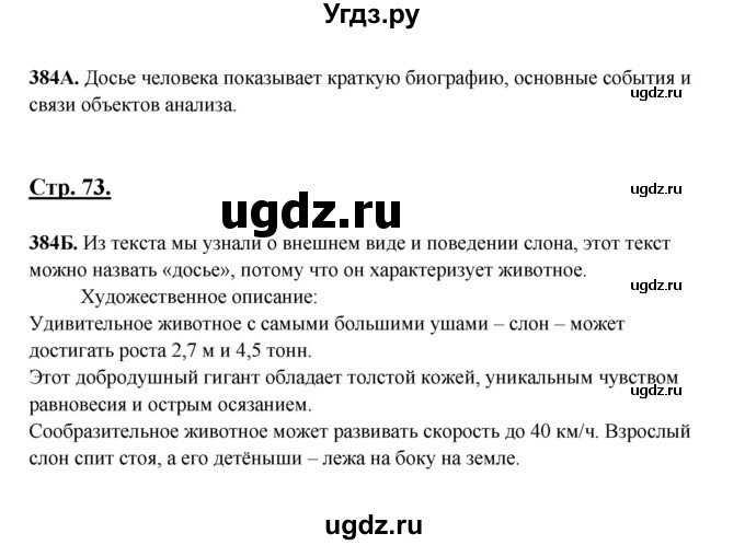 ГДЗ (Решебник) по русскому языку 6 класс Сабитова З.К. / упражнение / 384