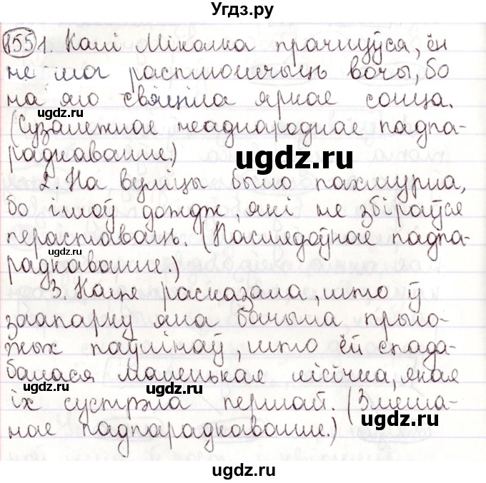ГДЗ (Решебник №1) по белорусскому языку 9 класс Валочка Г.М. / практыкаванне / 155