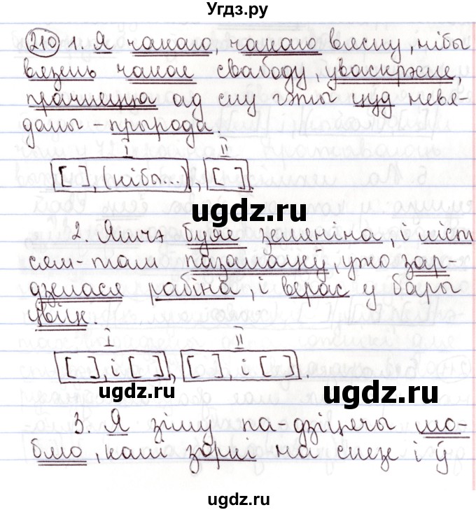 ГДЗ (Решебник №1) по белорусскому языку 9 класс Валочка Г.М. / практыкаванне / 210