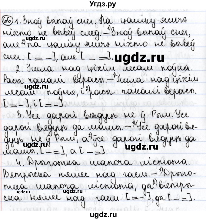 ГДЗ (Решебник №1) по белорусскому языку 9 класс Валочка Г.М. / практыкаванне / 66