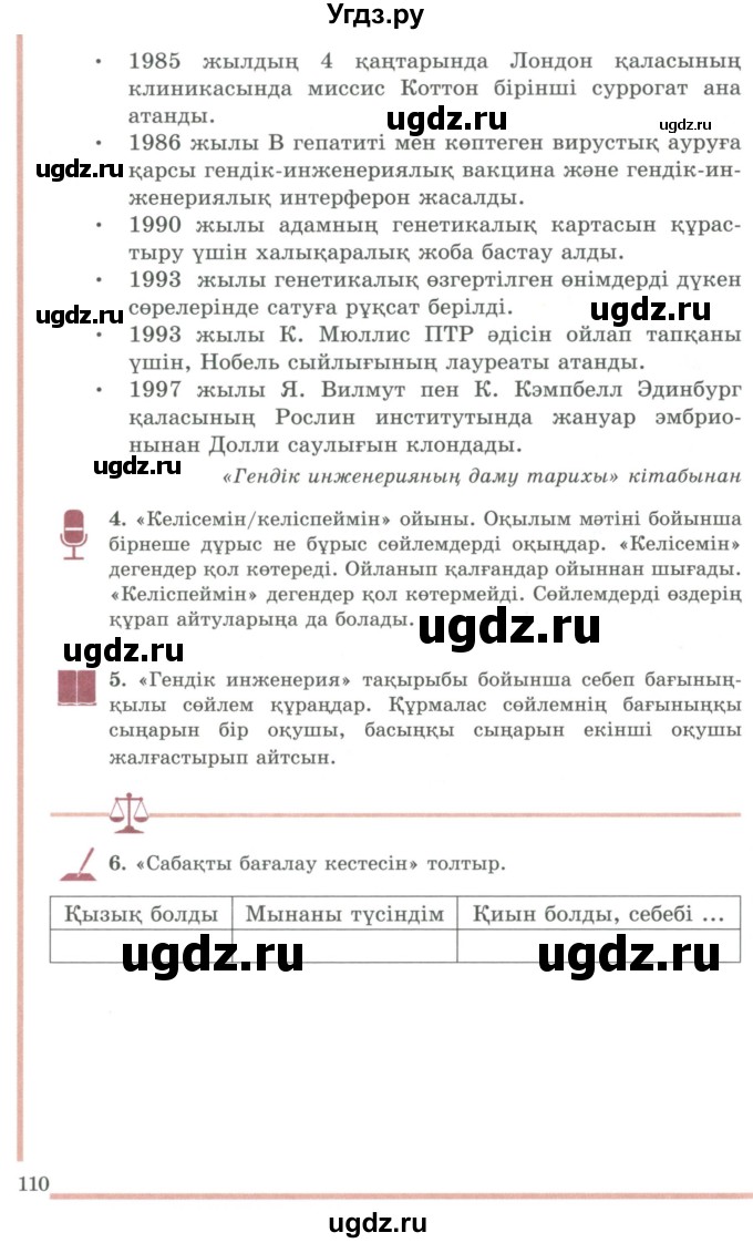 ГДЗ (Учебник) по казахскому языку 9 класс Даулетбекова Ж. / страница / 110