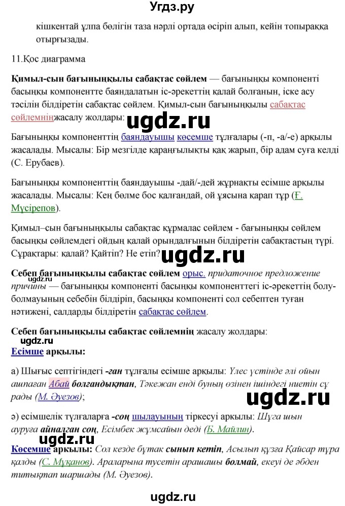 ГДЗ (Решебник) по казахскому языку 9 класс Даулетбекова Ж. / страница / 108(продолжение 3)